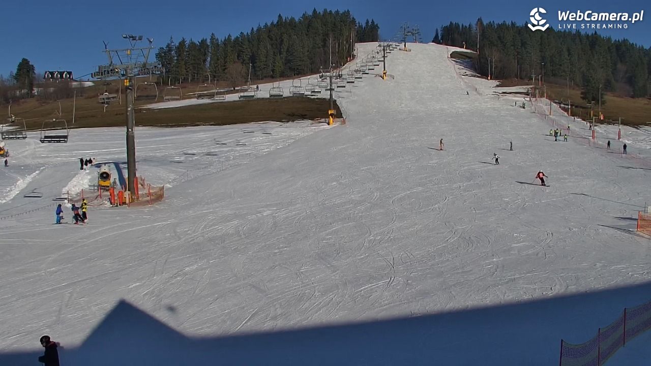 KOZINIEC SKI - widok na kolej i orczyk - 19 grudzień 2025, 13:07