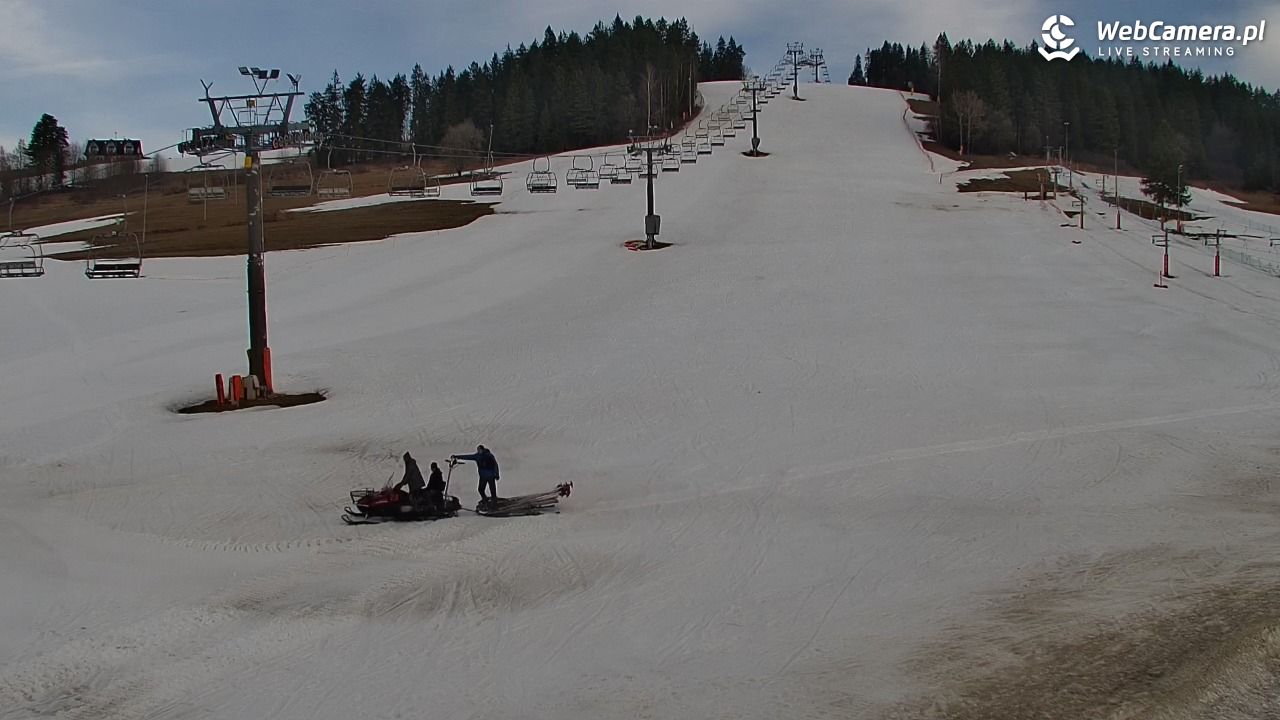KOZINIEC SKI - widok na kolej i orczyk - 10 marzec 2026, 10:53