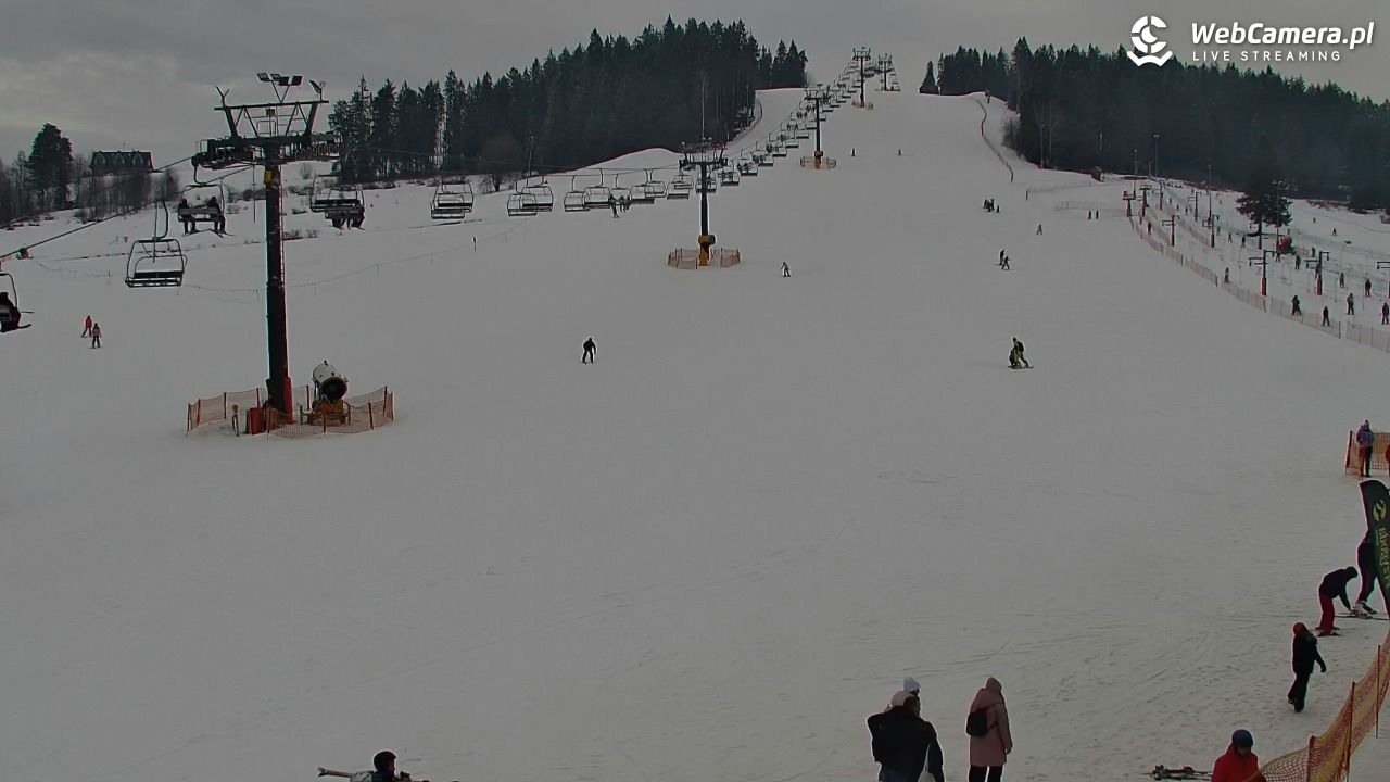 KOZINIEC SKI - widok na kolej i orczyk - 04 luty 2026, 15:36