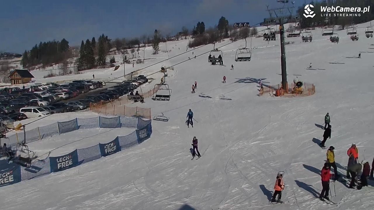 KOZINIEC SKI - widok na kolej i orczyk - 03 luty 2026, 12:19