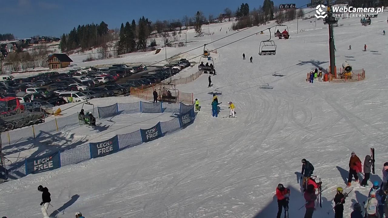 KOZINIEC SKI - widok na kolej i orczyk - 03 luty 2026, 12:52