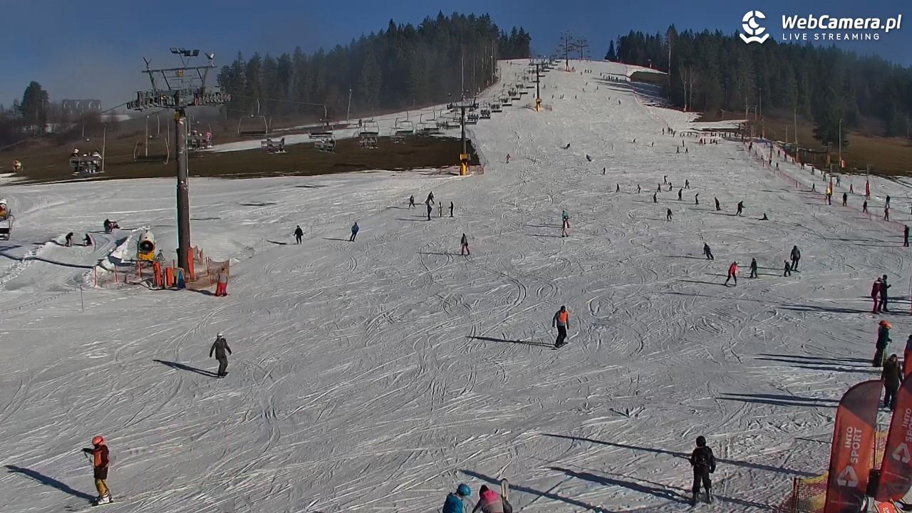 KOZINIEC SKI - widok na kolej i orczyk - 20 grudzień 2025, 11:01