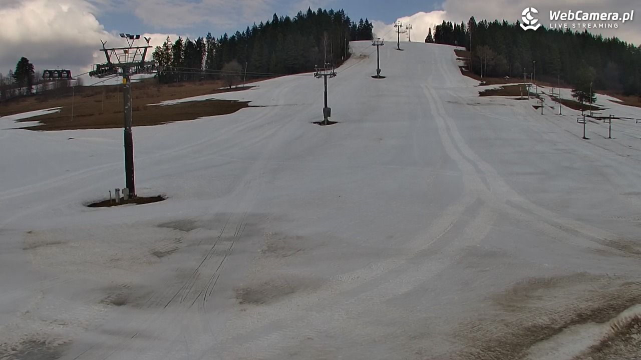 KOZINIEC SKI - widok na kolej i orczyk - 11 marzec 2026, 13:55