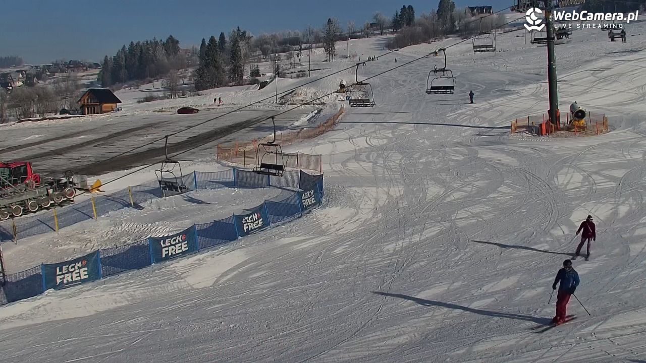 KOZINIEC SKI - widok na kolej i orczyk - 03 luty 2026, 09:30