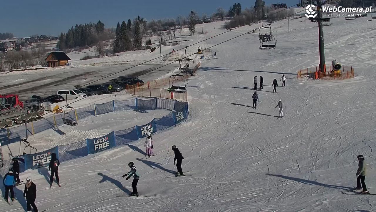 KOZINIEC SKI - widok na kolej i orczyk - 03 luty 2026, 09:59