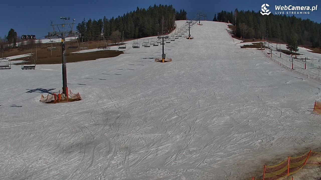 KOZINIEC SKI - widok na kolej i orczyk - 09 marzec 2026, 12:06