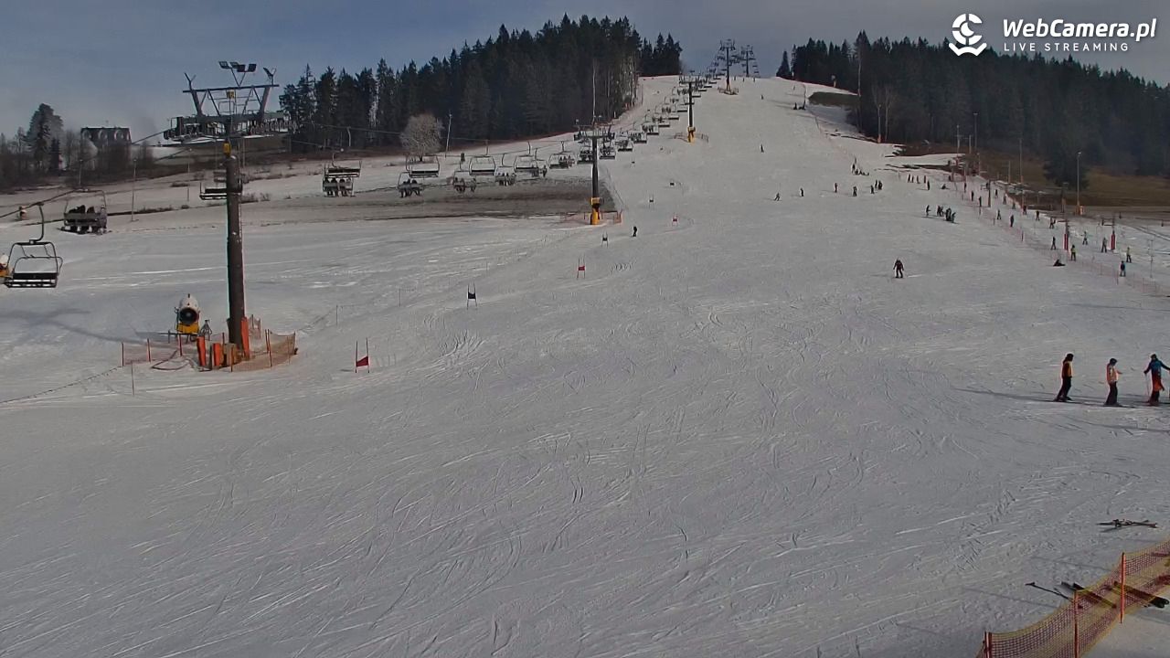 KOZINIEC SKI - widok na kolej i orczyk - 16 grudzień 2025, 11:20