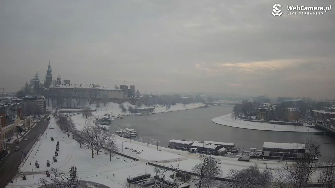 Kraków - Wawel i zakole Wisły - 14 styczeń 2026, 09:02