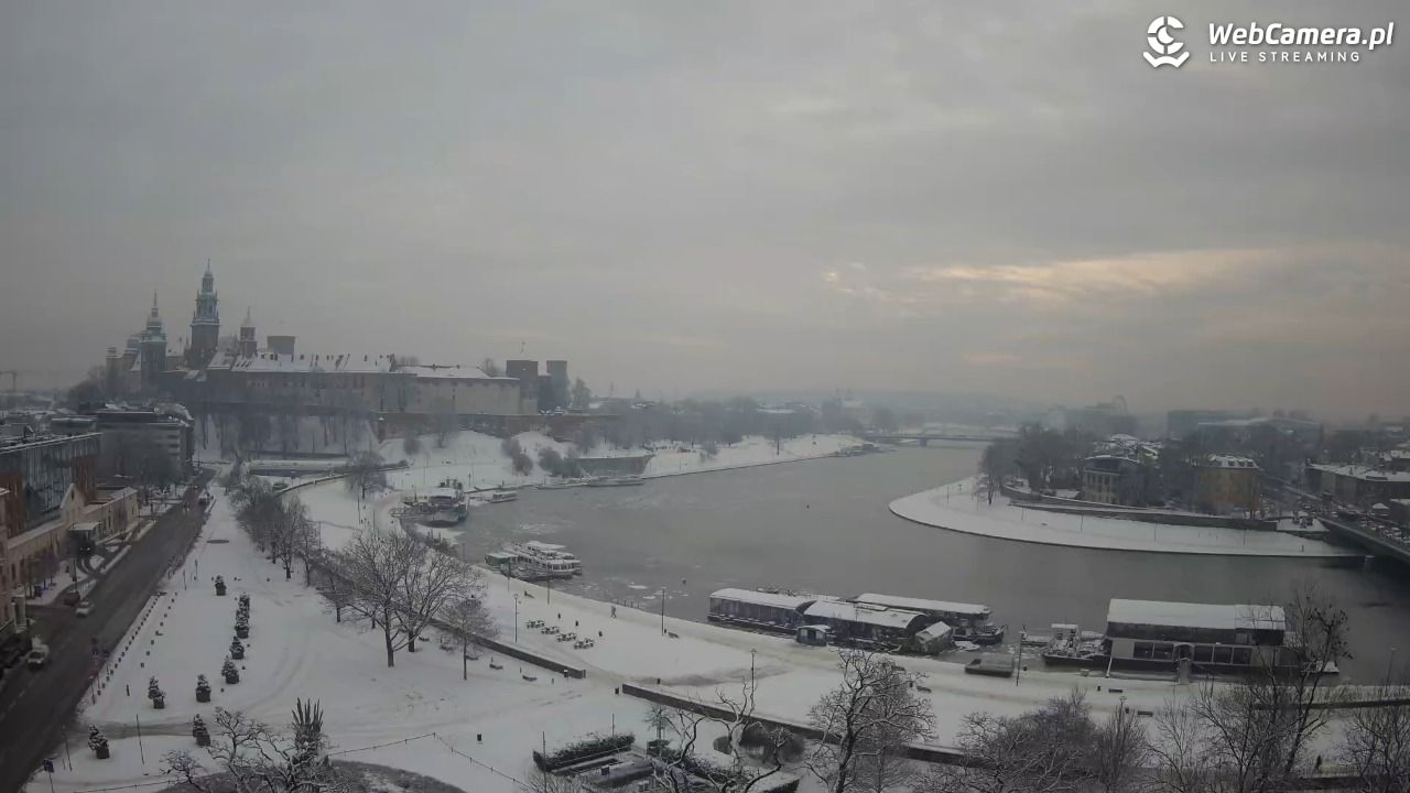 Kraków - Wawel i zakole Wisły - 14 styczeń 2026, 09:02