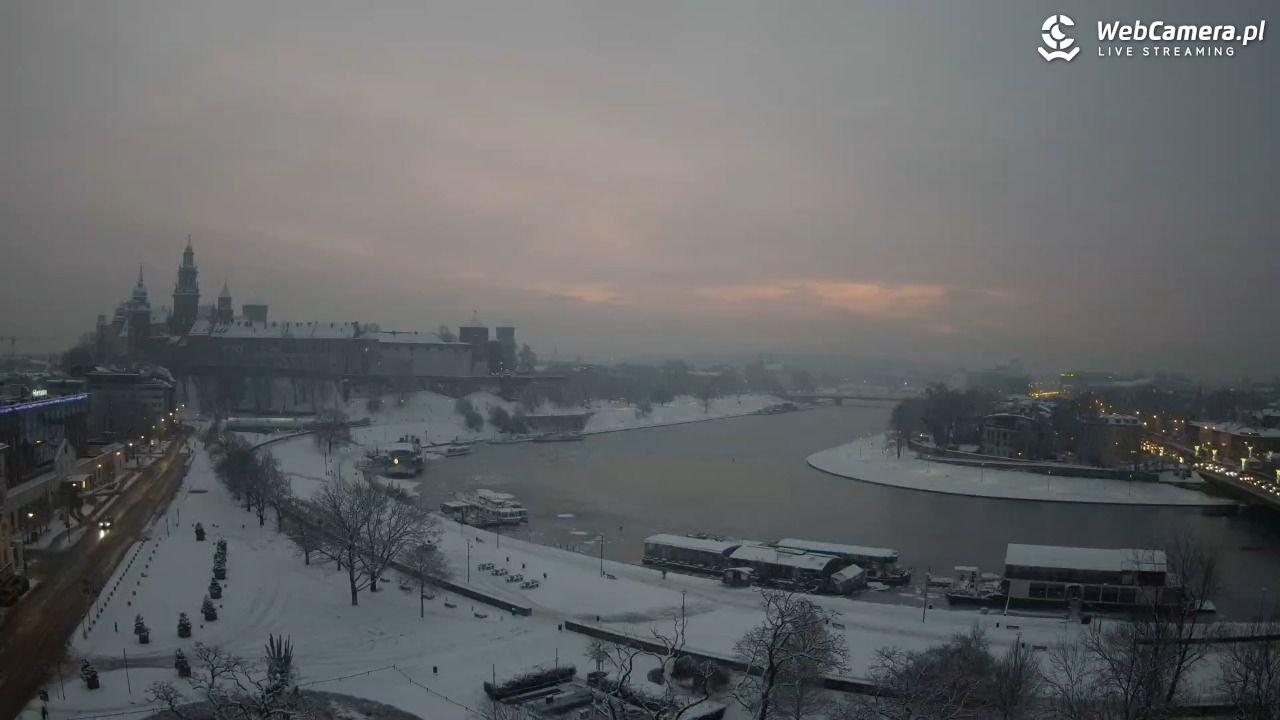 Kraków - Wawel i zakole Wisły - 14 styczeń 2026, 07:18