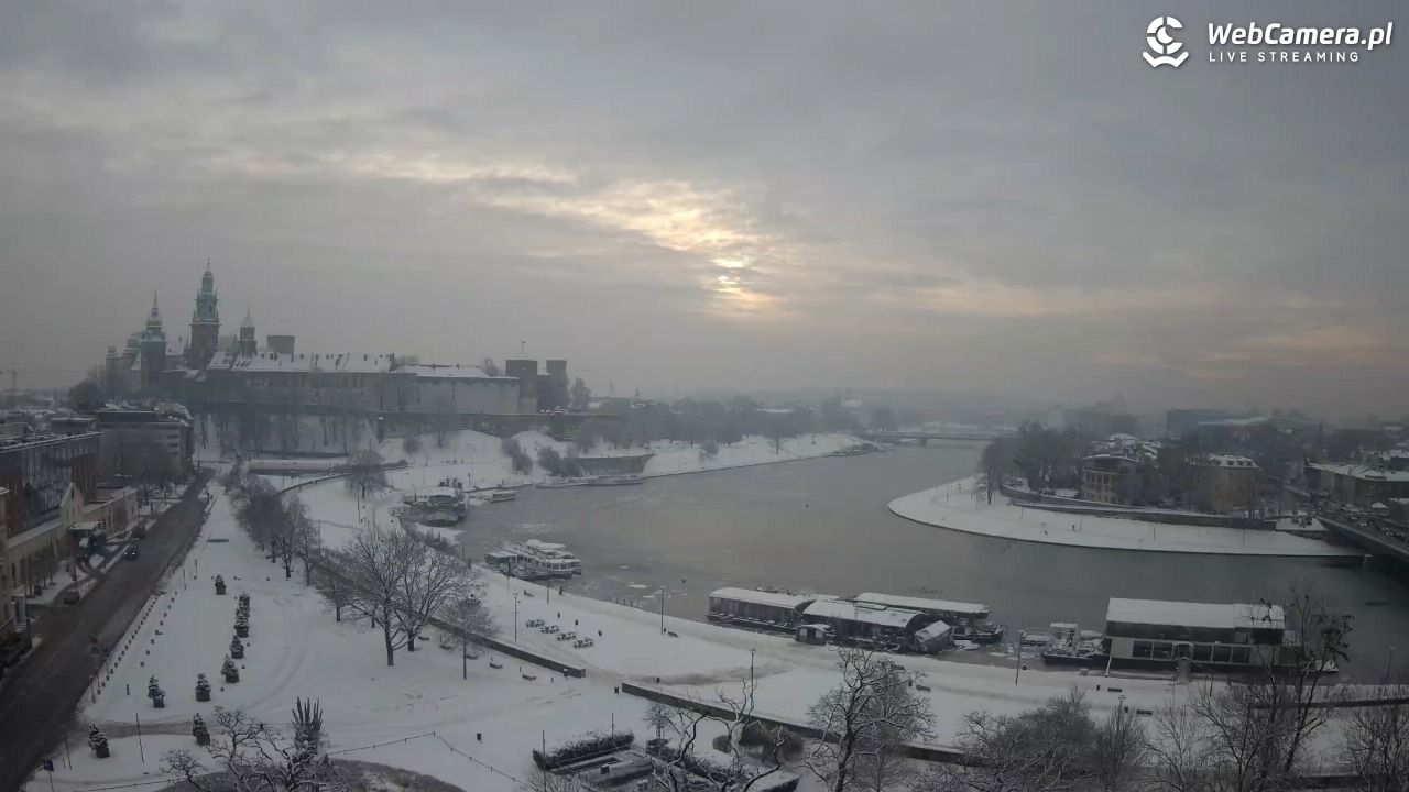 Kraków - Wawel i zakole Wisły - 14 styczeń 2026, 08:36