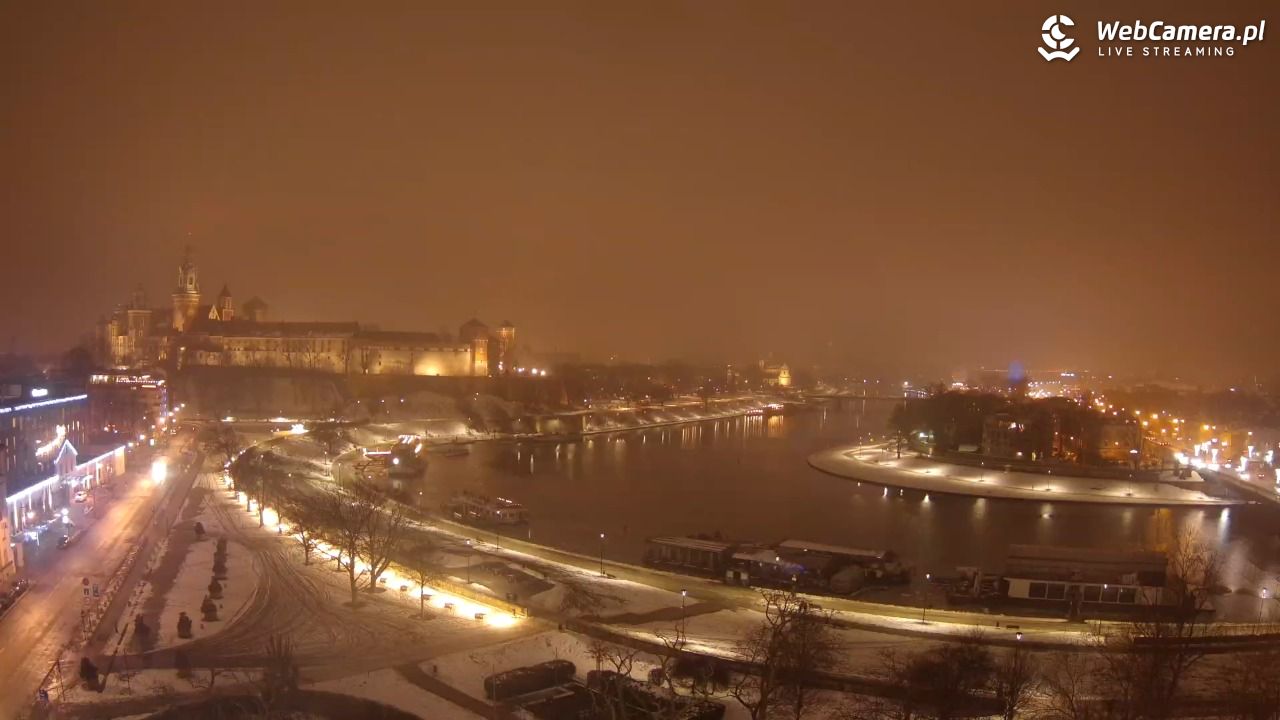 Kraków - Wawel i zakole Wisły - 16 styczeń 2026, 21:35