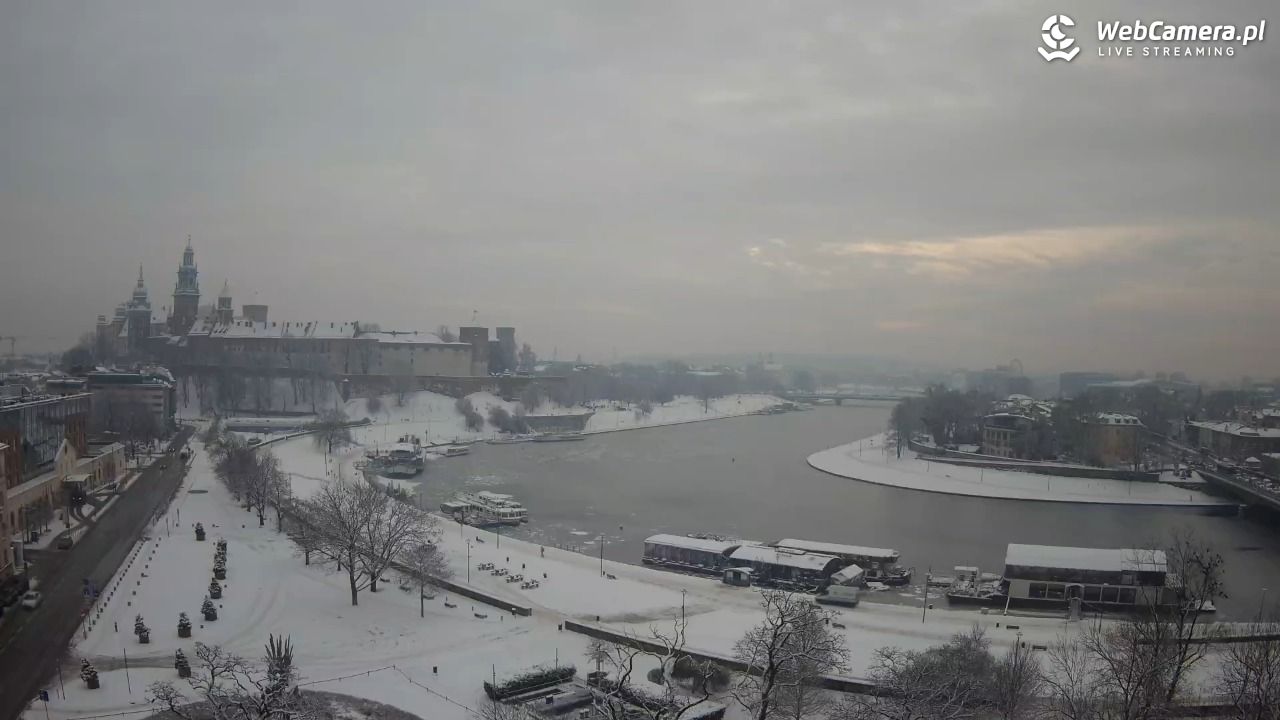Kraków - Wawel i zakole Wisły - 14 styczeń 2026, 09:03
