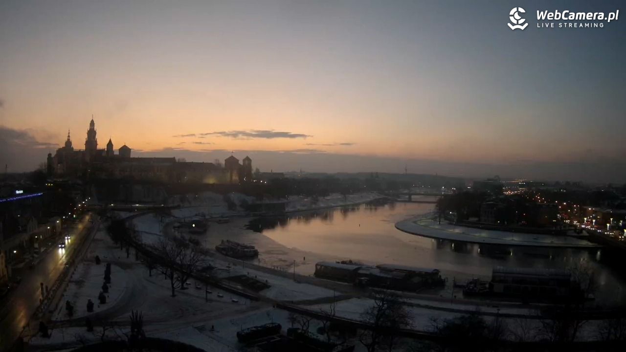 Kraków - Wawel i zakole Wisły - 16 styczeń 2026, 07:04