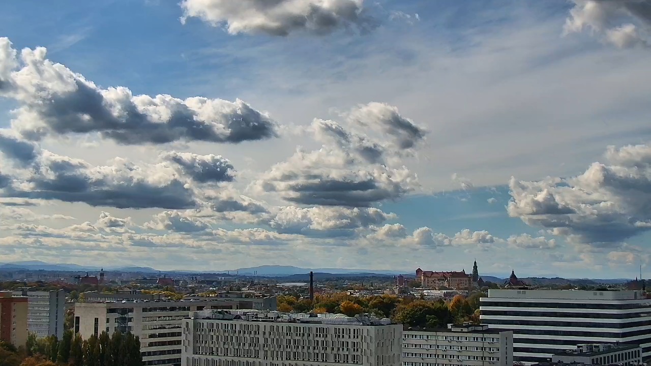 Kraków - panorama miasta - 11 październik 2026, 10:56