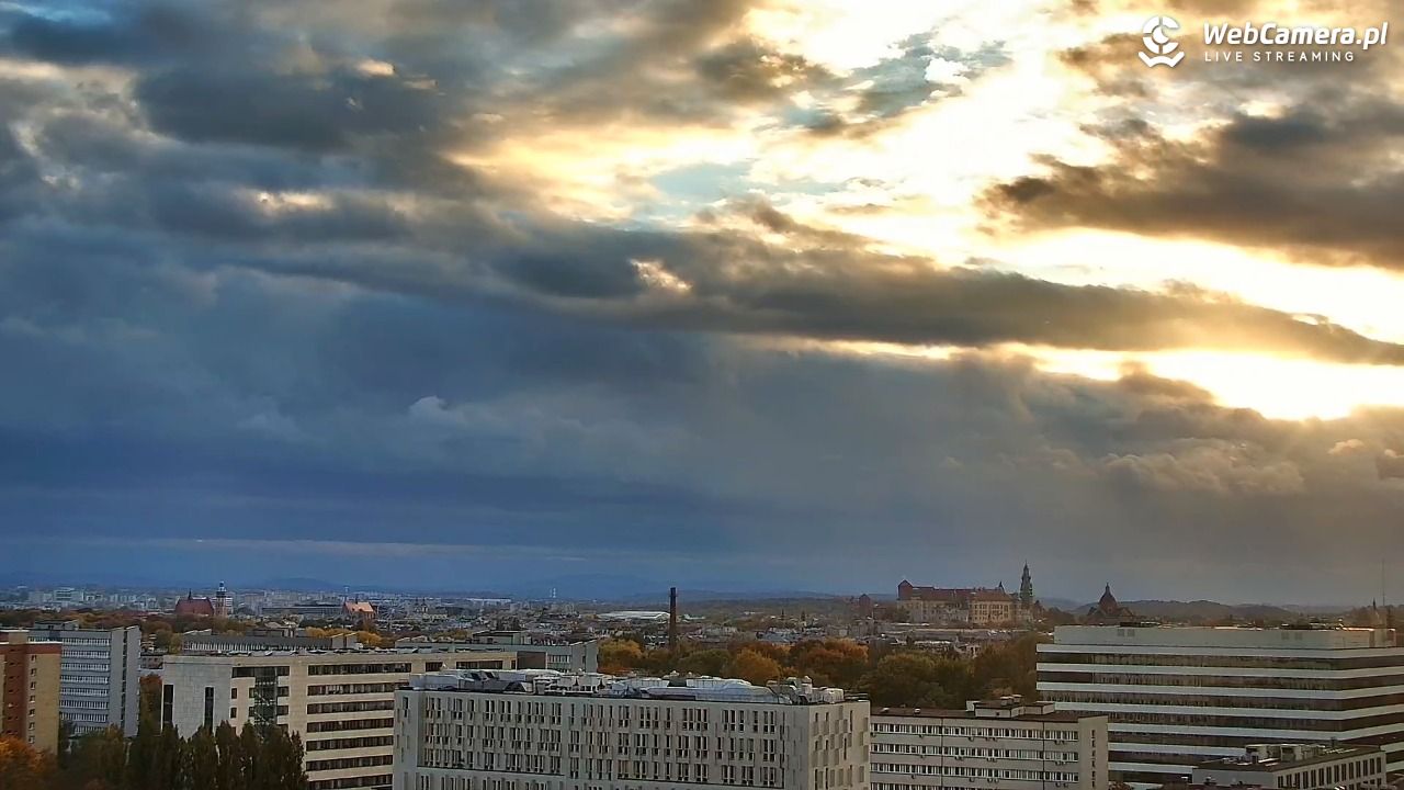 Kraków - panorama miasta - 18 październik 2025, 17:08