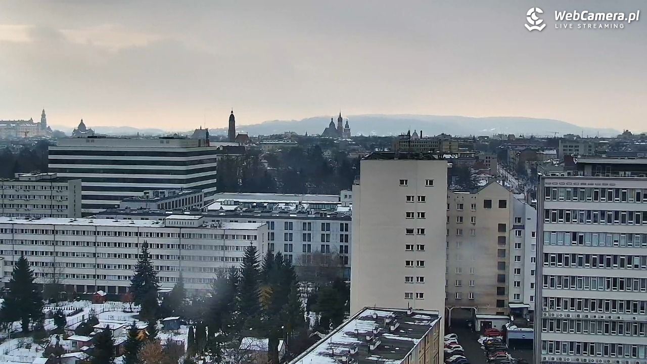 Kraków - panorama miasta - 18 luty 2026, 14:11