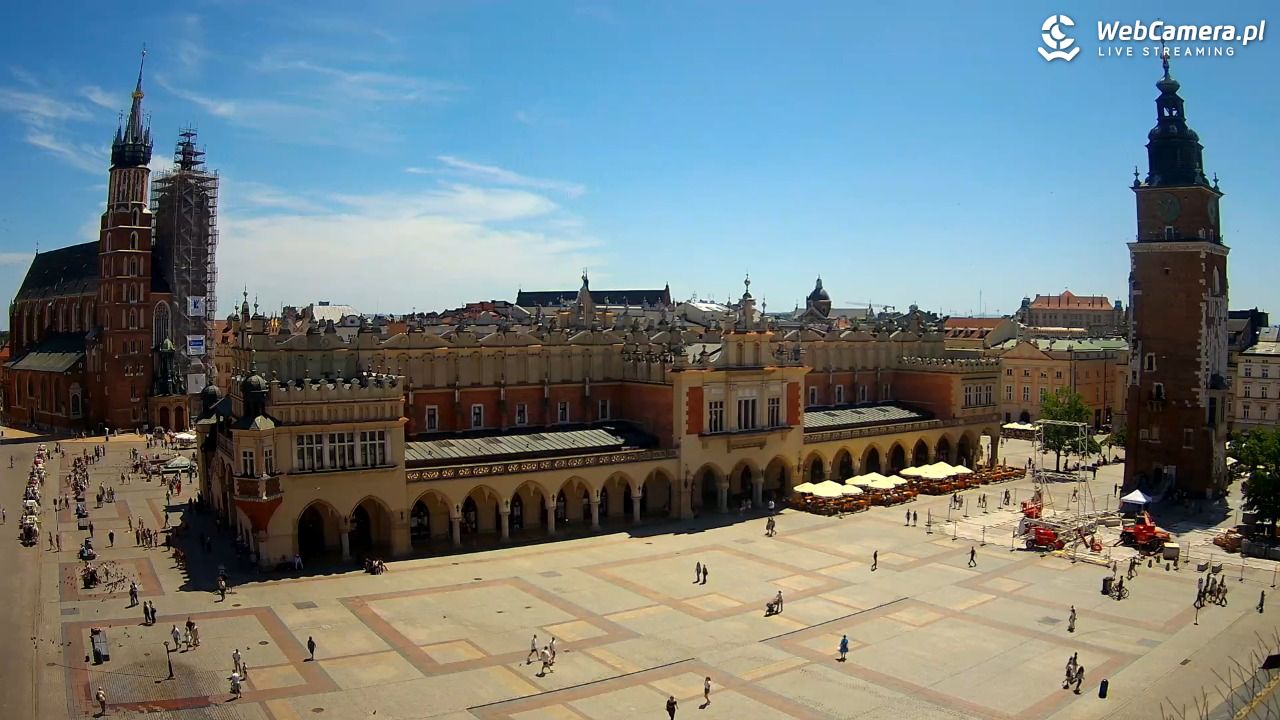 Kraków - widok na Rynek Główny - 30 czerwiec 2025, 12:53