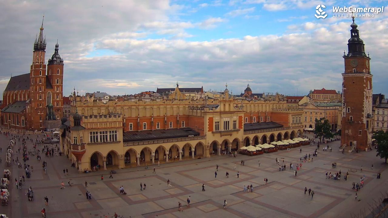 Kraków - widok na Rynek Główny - 21 lipiec 2026, 18:32