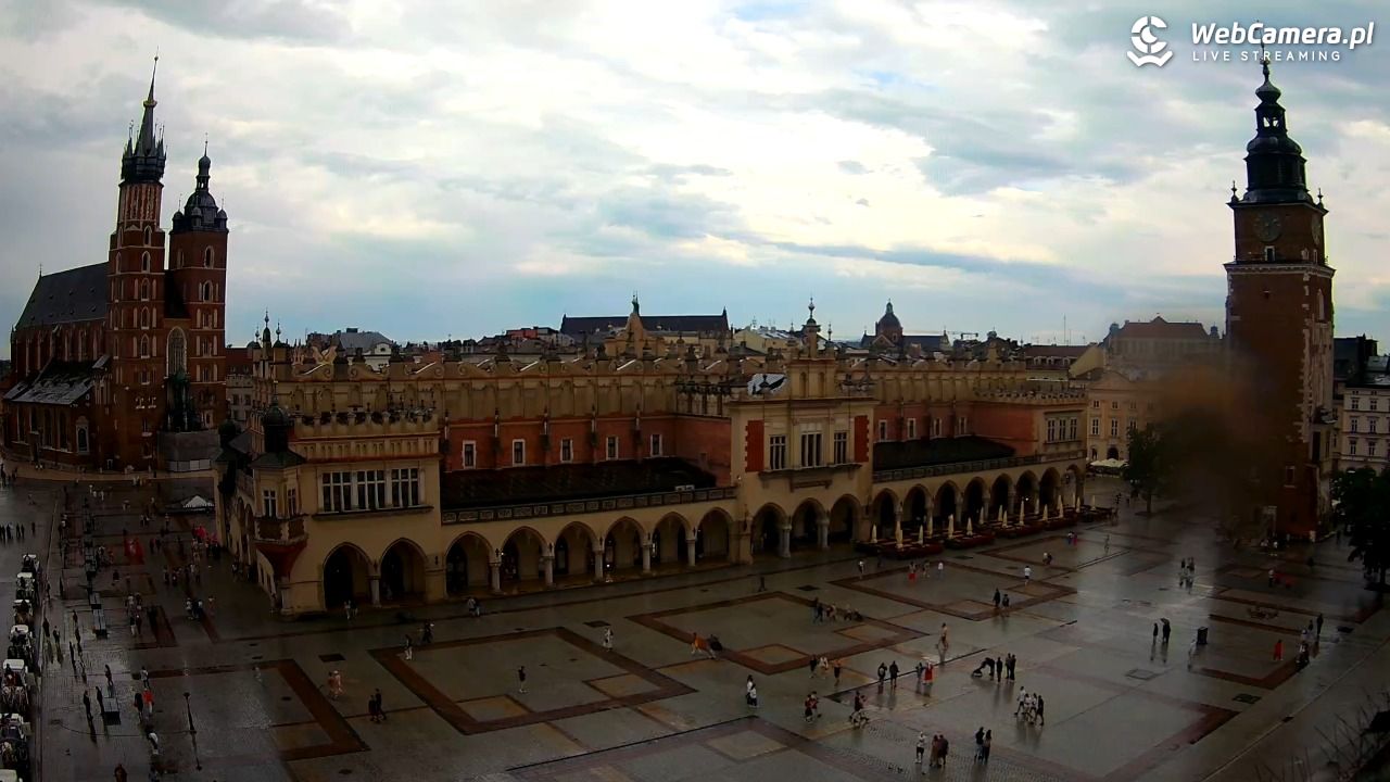Kraków - widok na Rynek Główny - 19 lipiec 2026, 18:13