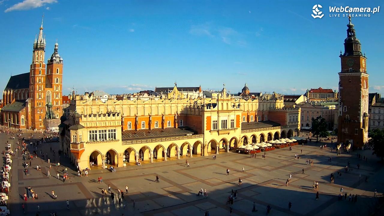 Kraków - widok na Rynek Główny - 22 lipiec 2026, 18:18