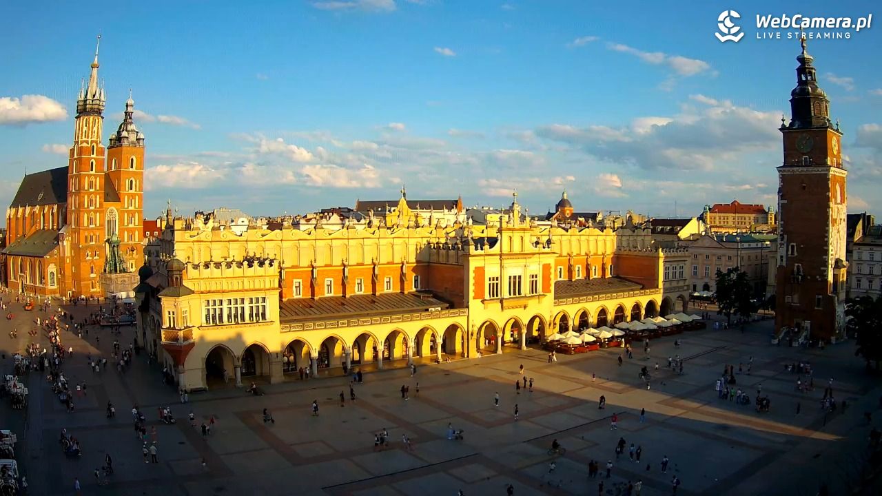 Kraków - widok na Rynek Główny - 20 lipiec 2026, 19:10