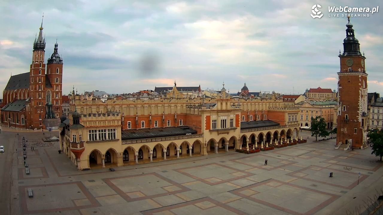 Kraków - widok na Rynek Główny - 23 lipiec 2026, 06:02