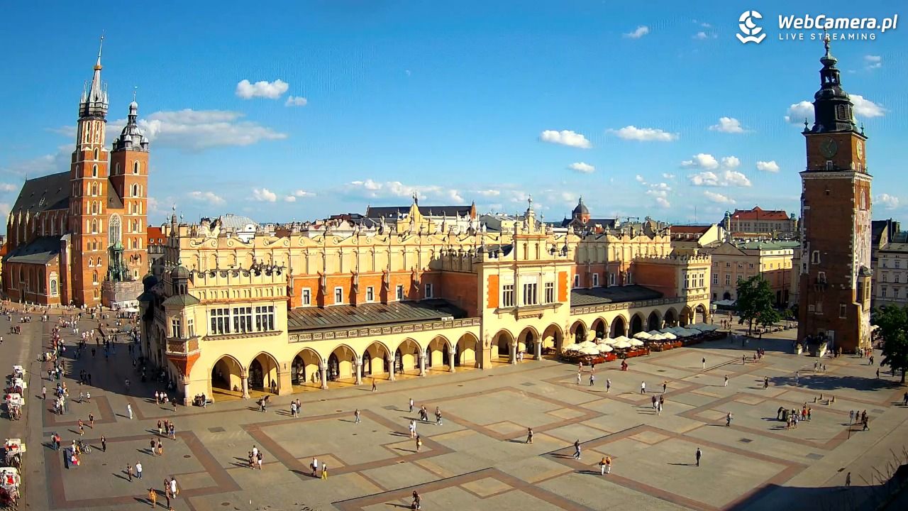Kraków - widok na Rynek Główny - 22 lipiec 2026, 17:08