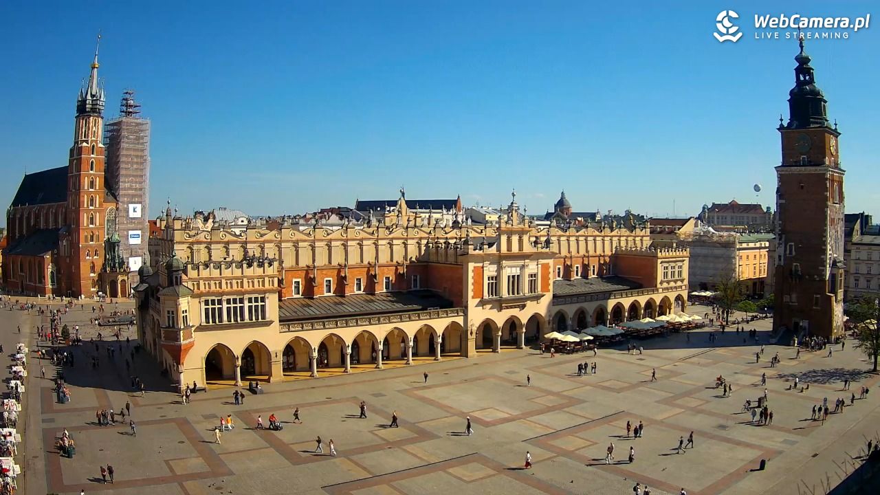 Kraków - widok na Rynek Główny - 28 kwiecień 2025, 15:45