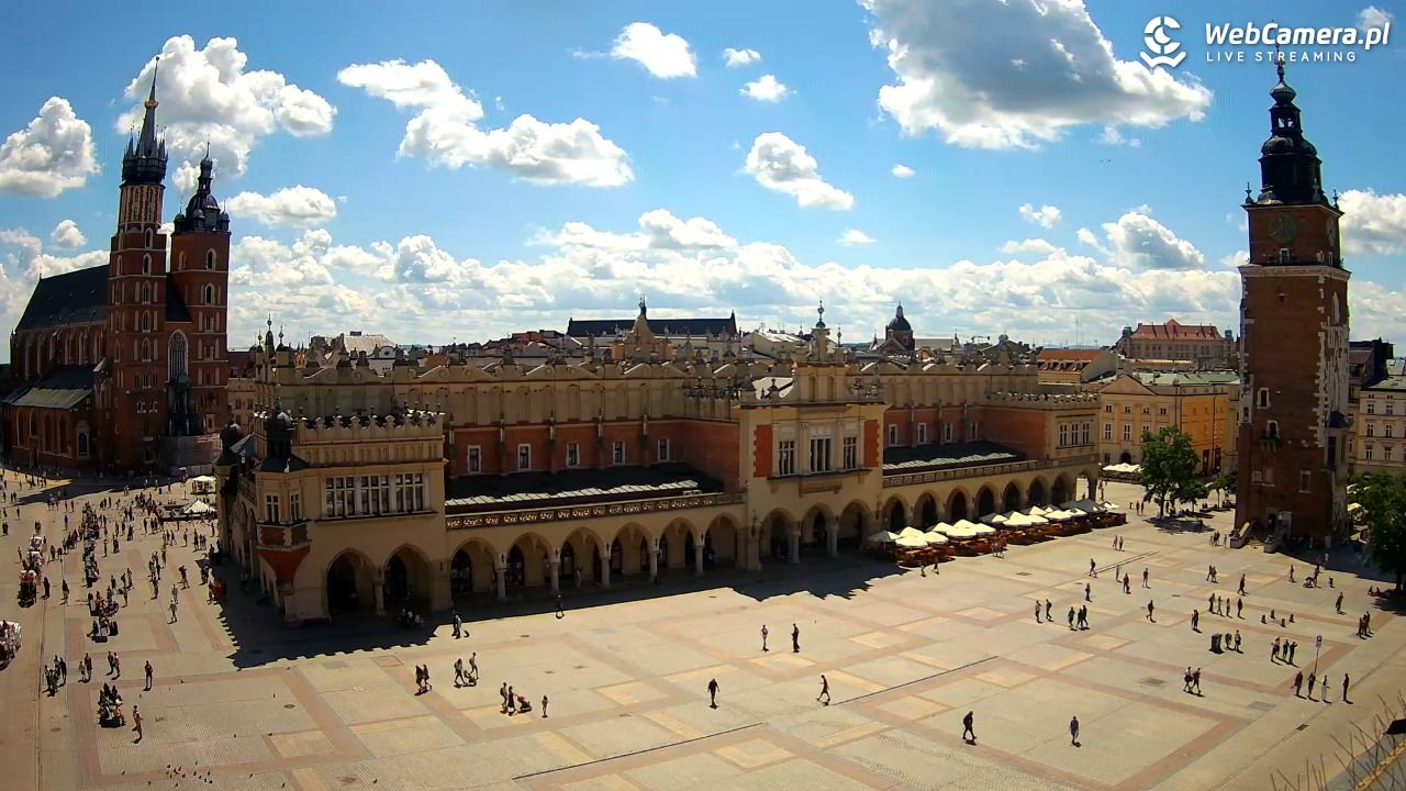 Kraków - widok na Rynek Główny - 20 lipiec 2026, 11:42