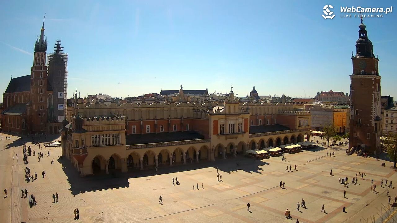 Kraków - widok na Rynek Główny - 28 kwiecień 2025, 10:48