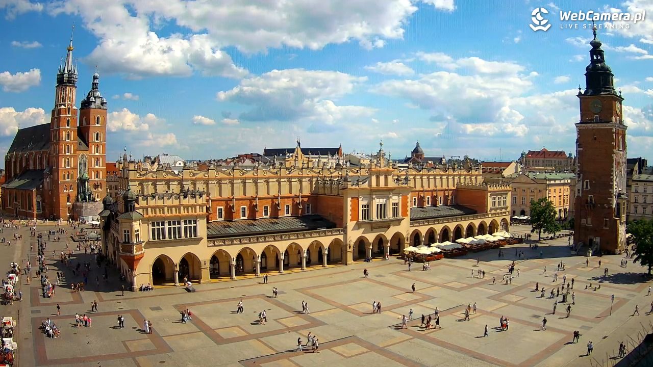 Kraków - widok na Rynek Główny - 22 lipiec 2026, 15:19