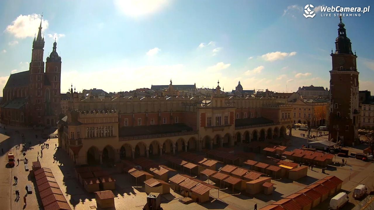 Kraków - widok na Rynek Główny - 21 marzec 2026, 09:12