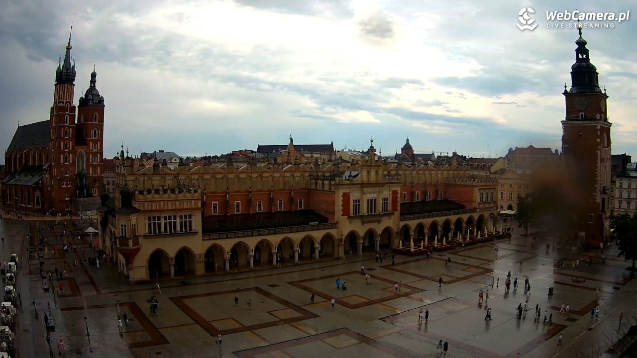 Kraków - widok na Rynek Główny - 19 lipiec 2026, 18:11