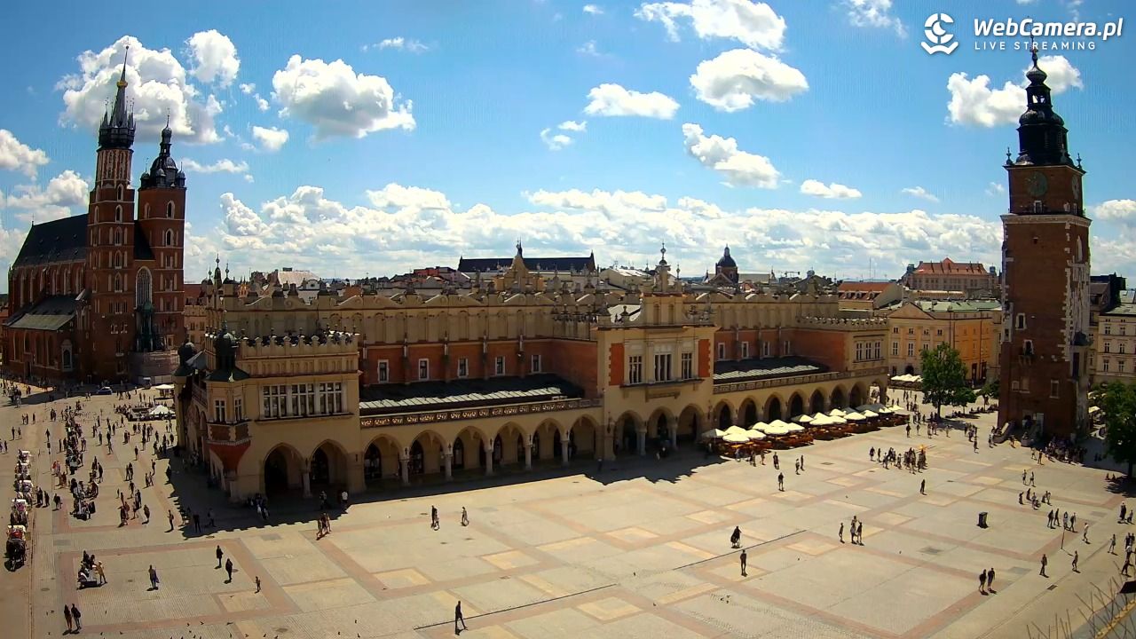 Kraków - widok na Rynek Główny - 20 lipiec 2026, 11:53