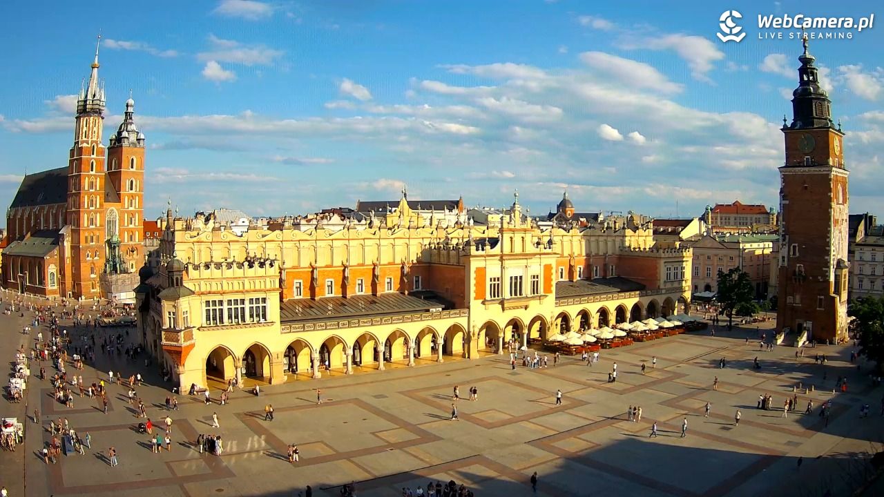 Kraków - widok na Rynek Główny - 20 lipiec 2026, 17:58