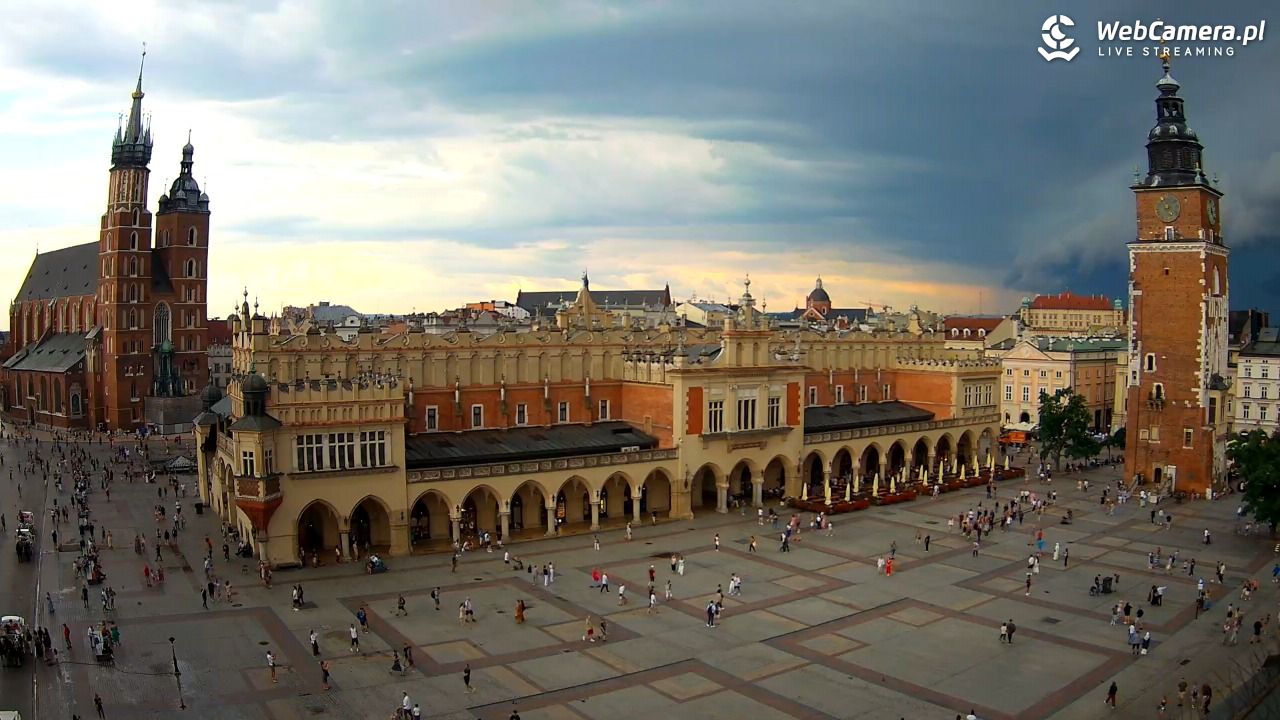 Kraków - widok na Rynek Główny - 19 lipiec 2026, 16:58