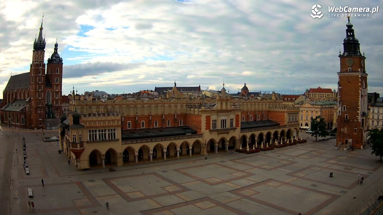 Kraków - widok na Rynek Główny - 21 lipiec 2026, 06:58