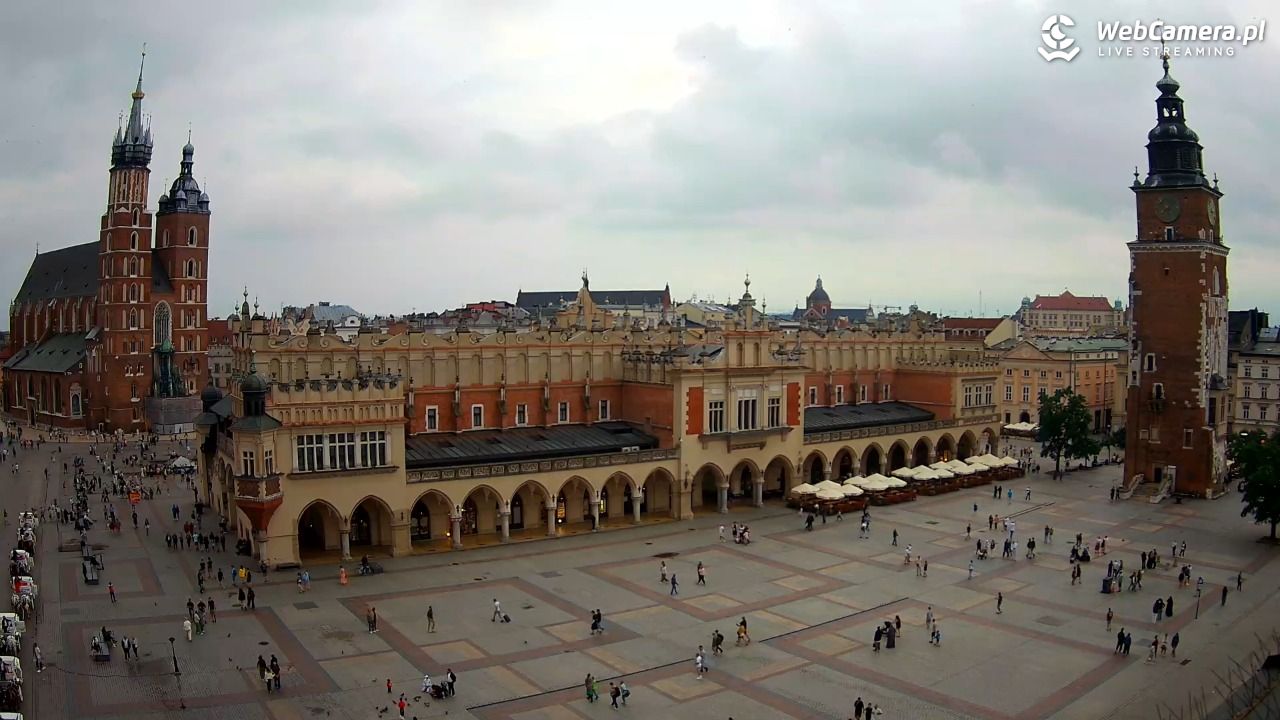Kraków - widok na Rynek Główny - 19 lipiec 2026, 19:55