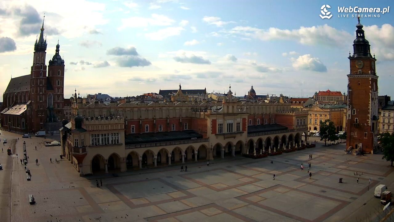 Kraków - widok na Rynek Główny - 23 lipiec 2026, 08:47