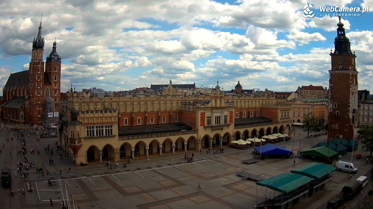 Kraków - widok na Rynek Główny - 28 maj 2026, 15:03