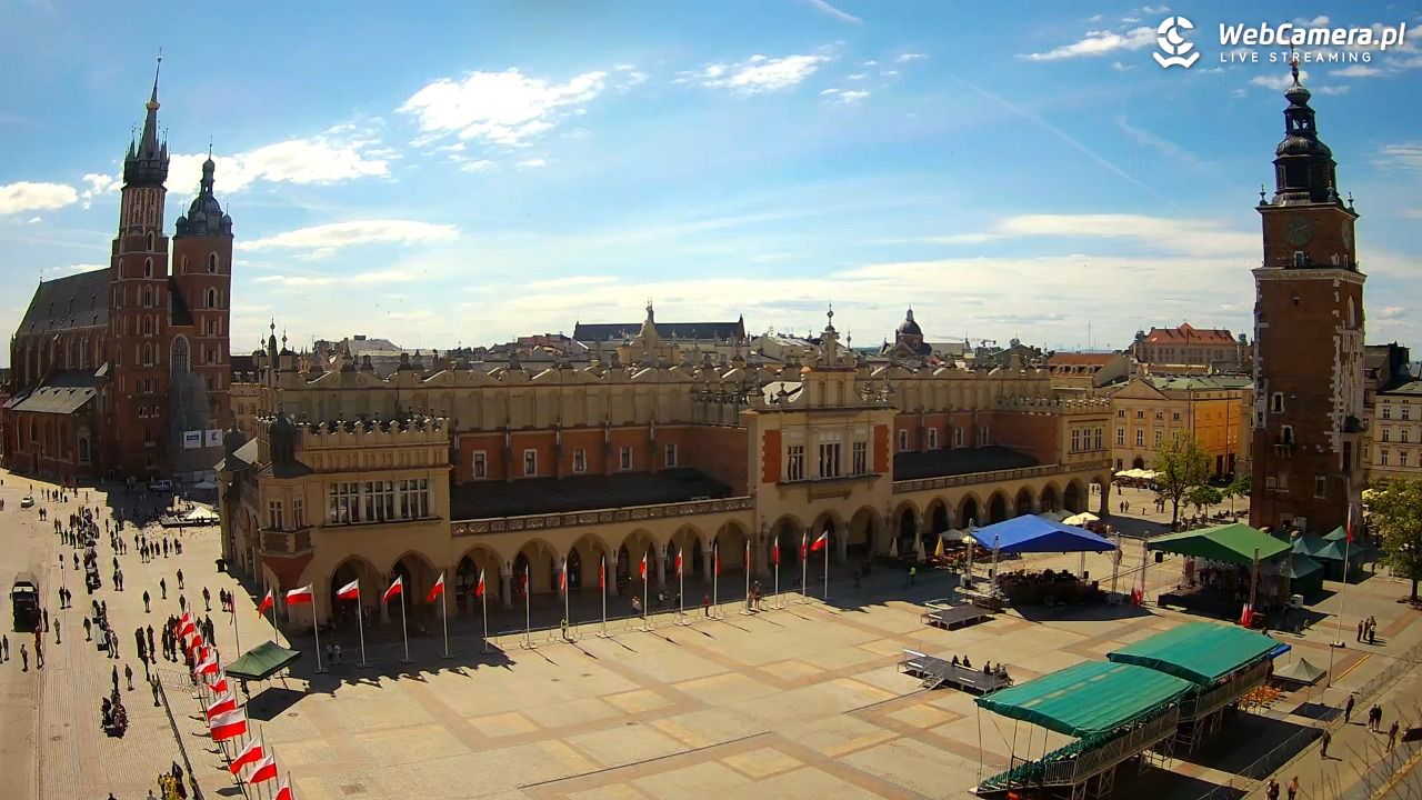 Kraków - widok na Rynek Główny - 29 maj 2026, 10:15