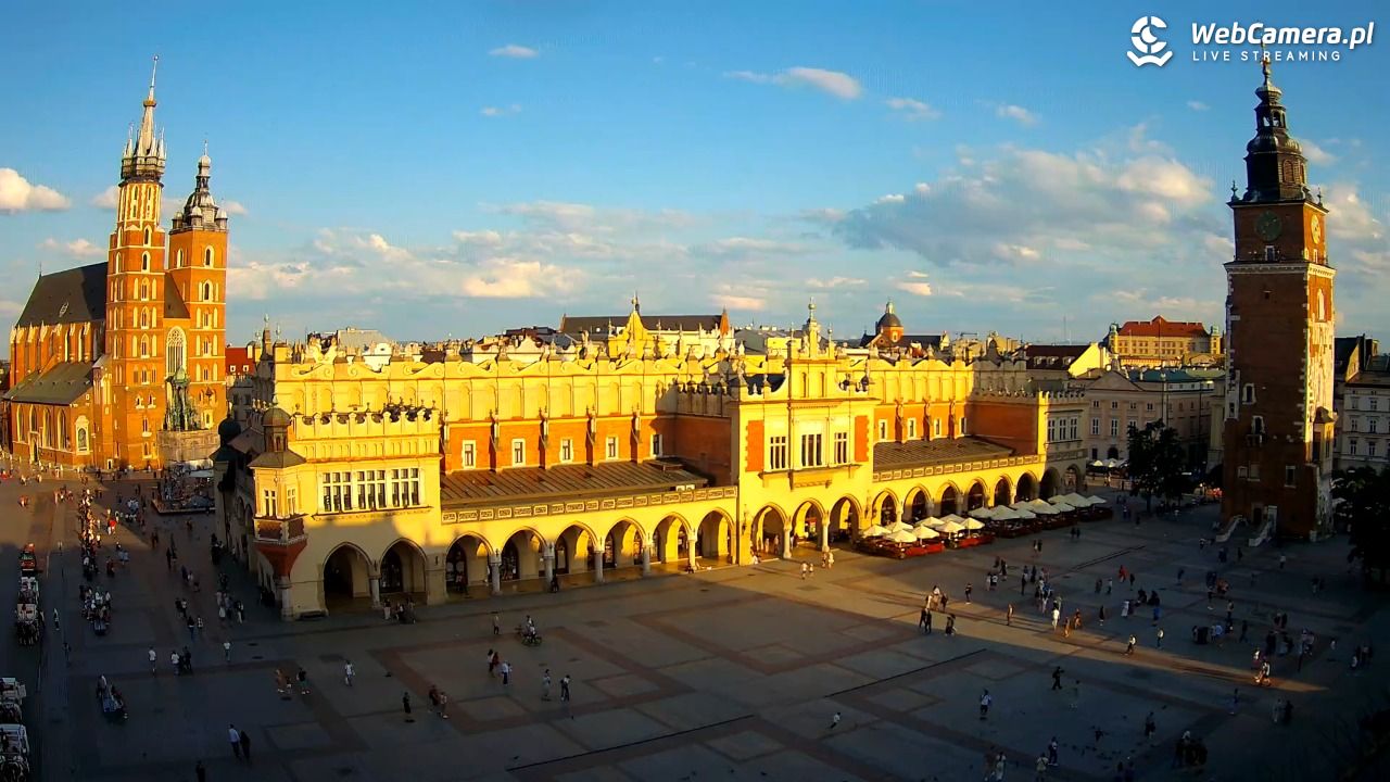 Kraków - widok na Rynek Główny - 20 lipiec 2026, 19:14
