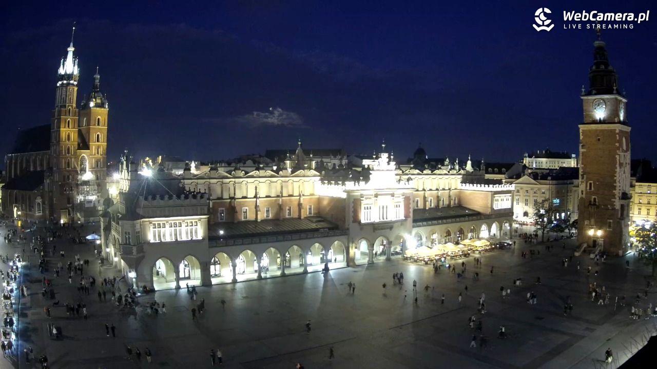 Kraków - widok na Rynek Główny - 30 maj 2026, 21:42