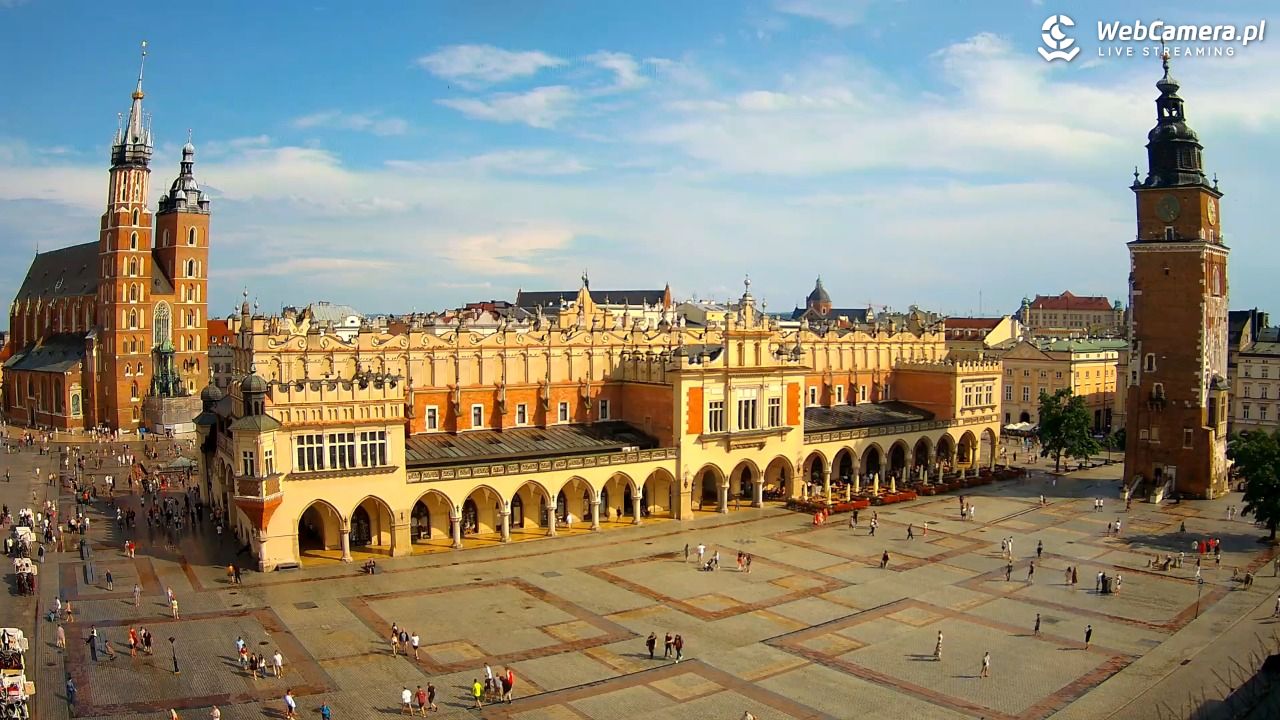 Kraków - widok na Rynek Główny - 19 lipiec 2026, 16:28