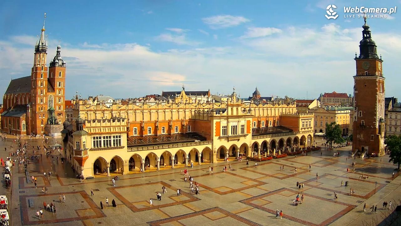 Kraków - widok na Rynek Główny - 19 lipiec 2026, 16:22