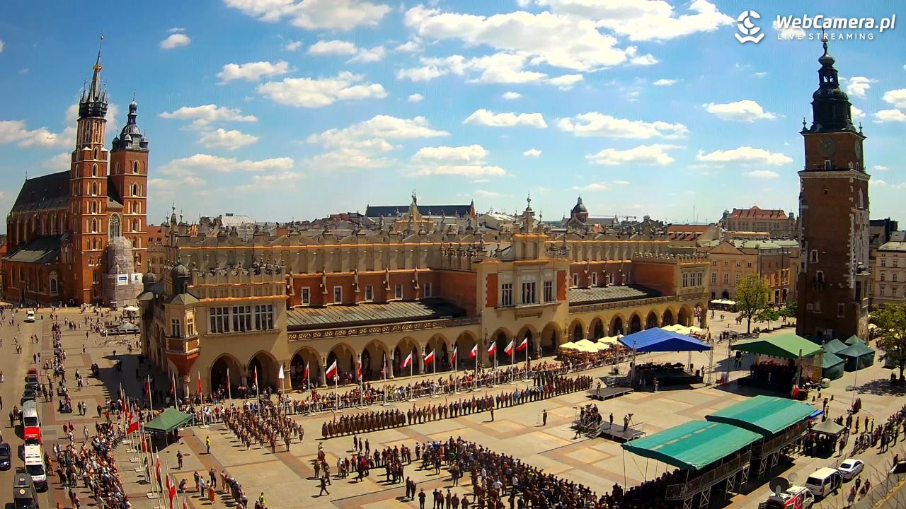 Kraków - widok na Rynek Główny - 29 maj 2026, 13:56