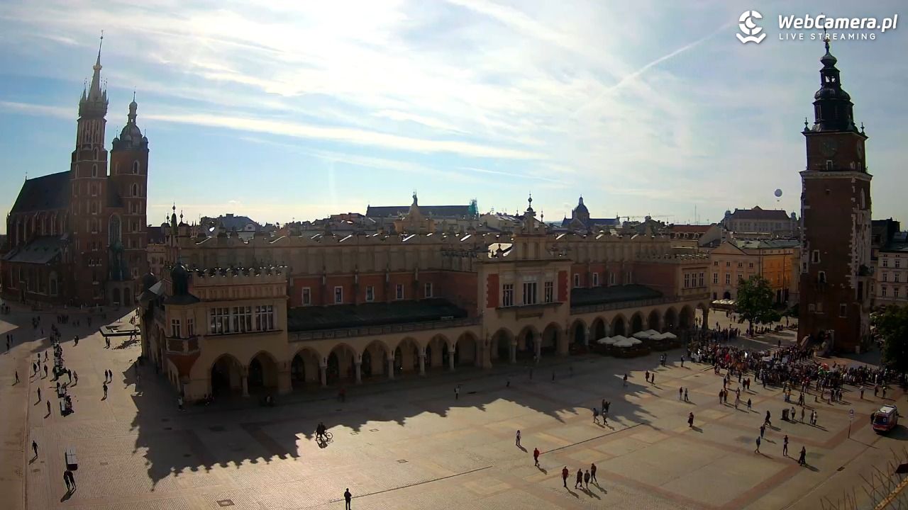 Kraków - widok na Rynek Główny - 18 wresień 2026, 10:22