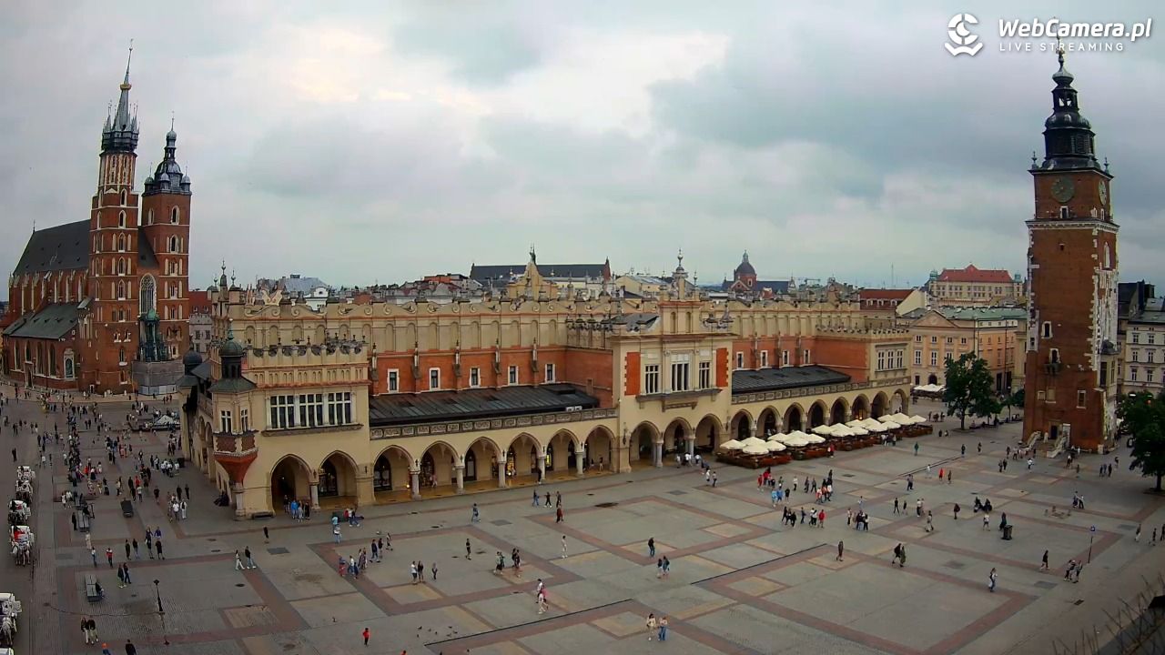 Kraków - widok na Rynek Główny - 19 lipiec 2026, 19:58