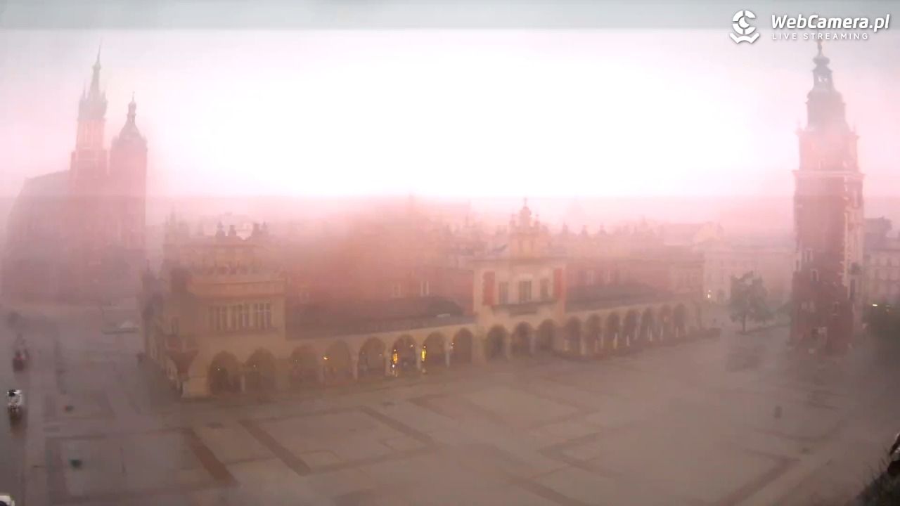 Kraków - widok na Rynek Główny - 19 lipiec 2026, 17:11